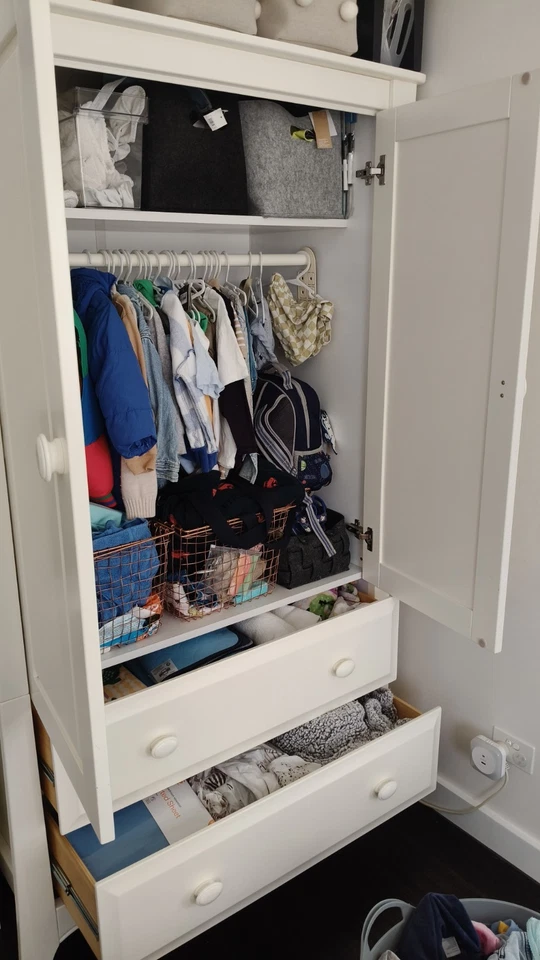 Boori Baby Provence set $3400  Wardrobe, Cot, Dresser Chest of drawers & changer - image 3 of 4