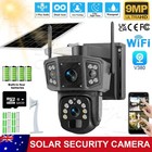 9MP 360° PTZ WIFI Solar Battery Powered Security Camera Outdoor Wireless Dome