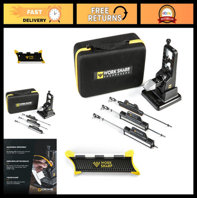 Precision Knife Sharpening System with Extra Stones, Carry Case & Pocket Sharpen
