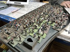 LG Lot Miniature Painted Lead/Plastic Figurines Indians Mid Evil Soldiers Etc