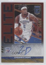 2021-22 Donruss Elite Signatures Red 31/49 Luguentz Dort #ES-LDT Auto 15as