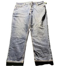 Old Navy High-Rise Slouchy Straight Jeans sz 12 NWT medium blue wash button fly