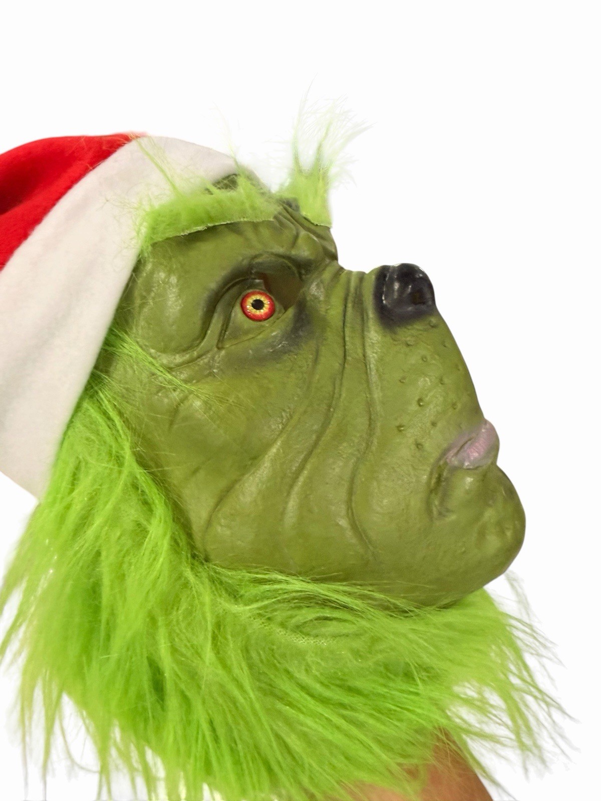 The Grinch Full Head Latex Mask Xmas Hat Monster Adult Costume Christmas Cosplay image 3