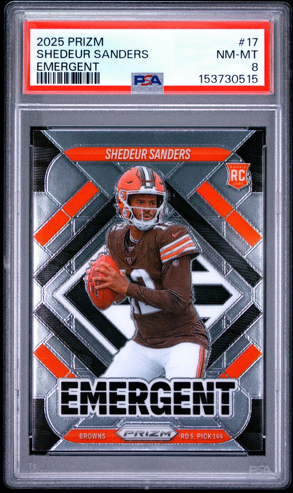 Shedeur Sanders Panini Prizm Emergent #17 Base
