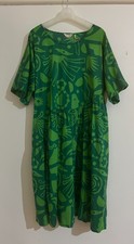 GORMAN multi green prints cotton SMOCKDRESS, size 14, NEW w/ tag, AU$130.00