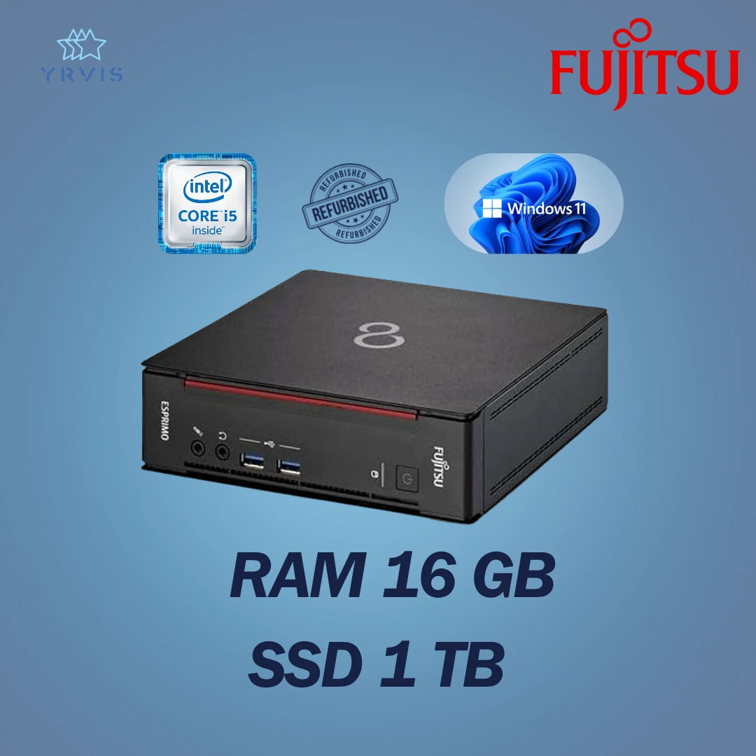 PC DE BUREAU FUJITSU Q558 INTEL I5 RAM 16 Go SSD 1TB WIN 11 PRO RECONDITIONNÉ