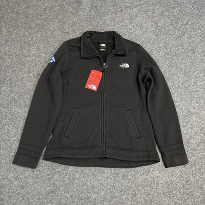 #ad The North Face Women#x27;s Sweater Fleece Jacket Size Large Logo Full Zip New $30.00
