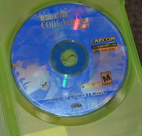 Sega Dreamcast (HKT-3020)with 2 controllers  Resident Evil Code:  & Memory card