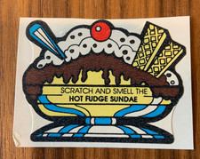 Vintage Scratch Sniff Sticker 80s - Hot Fudge Sundae Mello Smello Matte