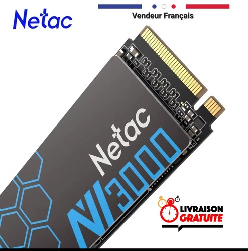 SSD NVMe M.2 2280 Netac – 250Go / 500Go / 1To – PCIe 3.0 x4 – Jusqu’à 3500 Mo/s 1