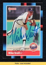 JSA Certified 1988 Donruss Mike Scott (Last Line Begins with 6th) #112 COA 0n64