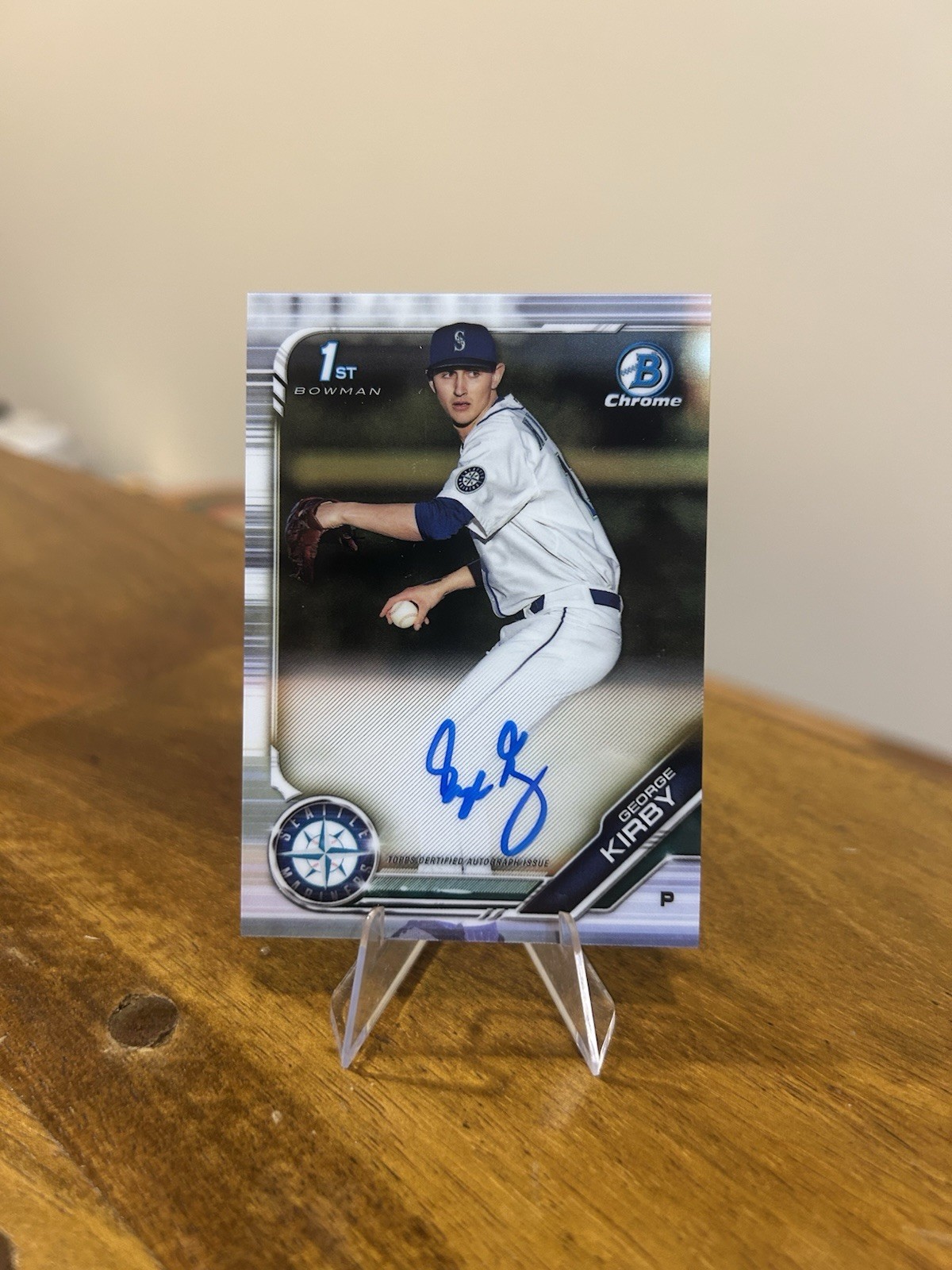 2019 Bowman Draft - Chrome Draft Pick Autographs George Kirby #CDA-GK (AU, RC)