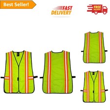 High Visibility Reflective Safety Vest - ANSI Class 2, Multi-Function Pockets