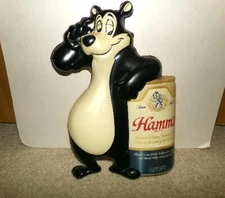 HAMM'S thinking bear with can vacuum formed sign