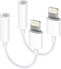 [Apple Mfi Certified] Lightning to 3.5 Mm Headphone Jack Adapter, 2 Pack Earphon