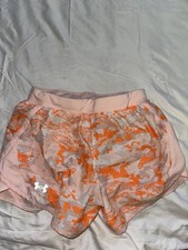 Under Armour Girls Fly By 2.0 Printed Running Short Size Extra Small Orange