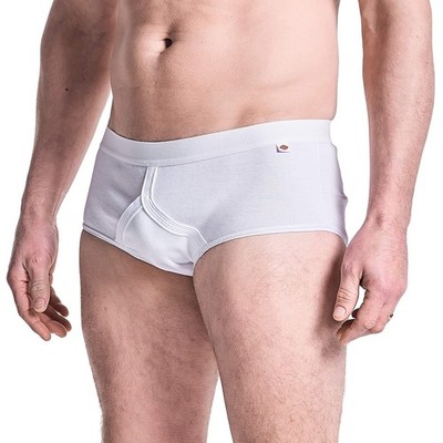 HJ Hall Underwear, Pure Cotton Fly Y-Front Brief, Pack of 3, White