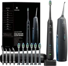 2-in-1 Electric Toothbrush Water Flosser Combo Oral Dental Care Kit Black