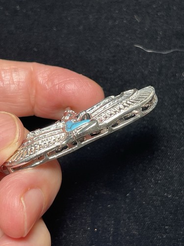 925 Sterling Silber Handarbeit geflügelter Isis Anhänger aus Ägypten - Bild 3 von 8