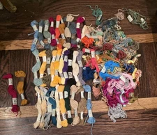 RARE Lot of 32 DMC Laine Colbert Assorted Wool and Cotton Colors Thread France