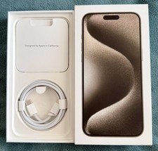 Apple iPhone 15 Pro Max Natural Titanium 256GB Empty BOX ONLY With Accessories