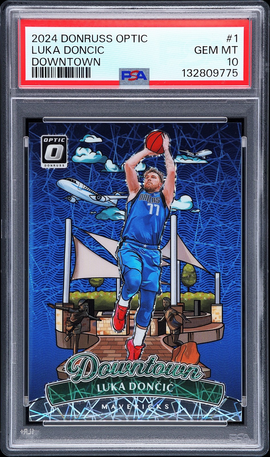 2024 PANINI DONRUSS OPTIC DOWNTOWN #1 LUKA DONCIC PSA 10