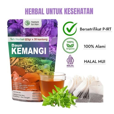 Basil Leaf Herbal Tea Bags 30pcs Indonesian Natural Beverage