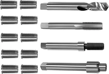 M12*1.25 Metric Thread Repair Kit,10 24.5MM Stainless Steel Inserts