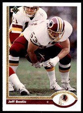 1991 Upper Deck High Series Jeff Bostic . Washington Redskins #695