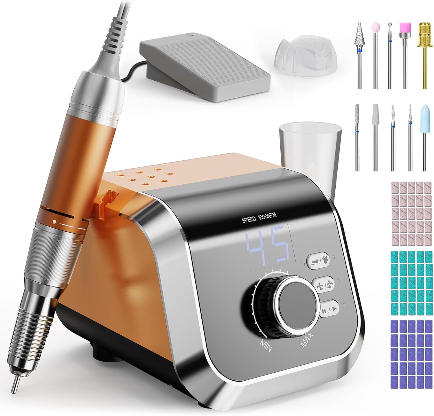 HOMEASY Fresa Professionale Unghie 45000 RPM - Il Lusso della Manicure