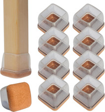 8 Pezzi Protezioni Pavimento Gambe Sedia in Silicone per Pavimenti in Legno Duro - Gambe Sedia Trasparenti