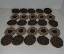 25PCS 3" Coarse Surface Conditioning Roll Lock Sanding Disc Pads Die Grinder NEW