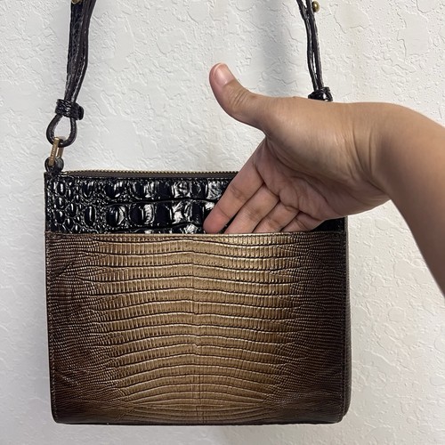 Brahmin Crossbody Textured Leather Bag Side Wallet Purse - Picture 5 of 13