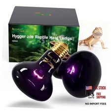 Reptile Heat Lamp, 2 Pack 75W Heat Lamp Bulbs Reptile Night Purple-night 75w