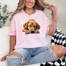 Sleeping Rhodesian Ridgeback Womens Ring-Spun T-Shirt Dogs Gift For Her