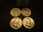 (20) ORIGINAL 1957-D FRANKLIN HALF DOLLARS ALL BRIGHT WHITE GEMS  ALL FBL 4 SURE