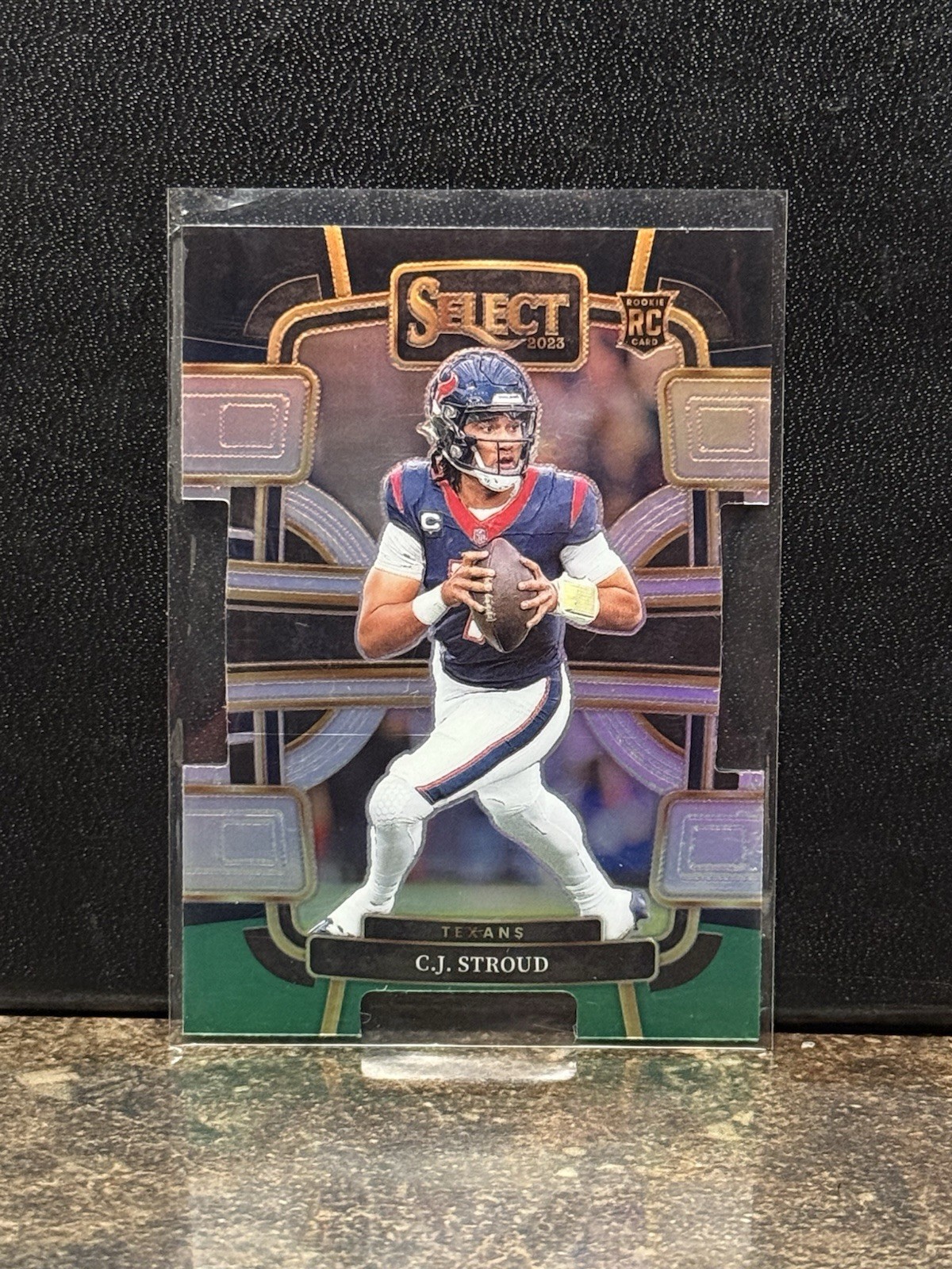2023 Panini Select - Concourse C.J. Stroud #41 Black & Green Prizm Die-Cut (RC)