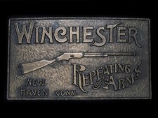 TJ03116 VINTAGE 1970s  WINCHESTER REPEATING ARMS  GUN  FIREARM BELT BUCKLE