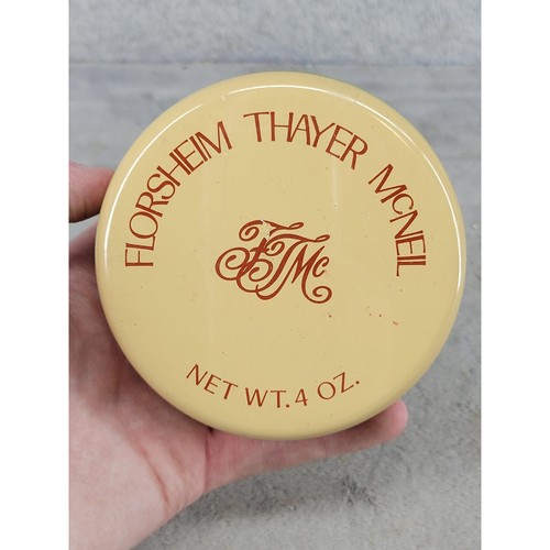 Vintage Florsheim Thayer McNeil Mink Oil Shoe Leather Conditioner 4oz Tin Tan
