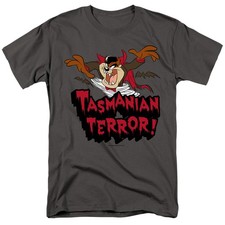Image of Looney Tunes - Taz Terror - Adult Unisex Short Sleeve T-Shirt - Gray