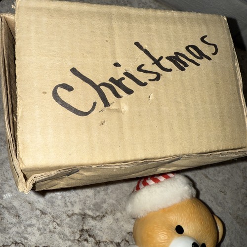 Lámpara iluminada vintage 1987 oso de peluche Navidad alrededor del mundo cerámica - Imagen 11 de 14