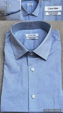 Calvin Klein Men's Wrinkle Free Botton Down Dress Shirt Stretch Regular Fit XL
