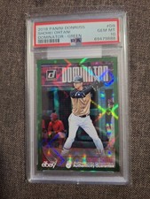 2018 Panini Donruss Shohei Ohtani Dominator Green #D9 23/25 Rookie RC PSA 10