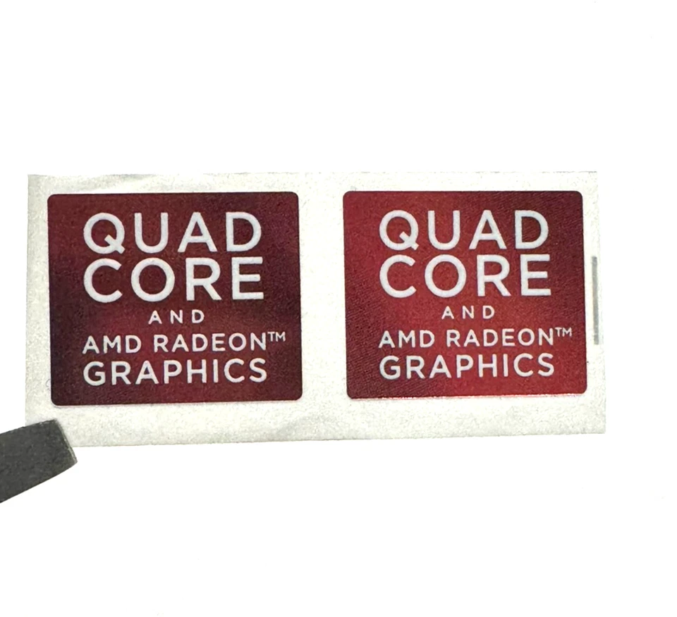 2 x Quad Core and AMD Radeon Graphics Desktop / Laptop Sticker Label 16mm x 13mm - Image 3 of 3