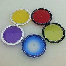 28.5mm Green Lume Hollow Dial Clear Front For NH35 NH36 NH70 Mod Watch Parts