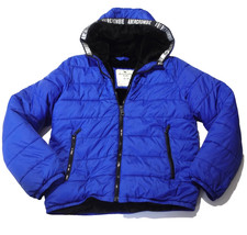 Abercrombie and Fitch Kids Faux Fir Puffer Jacket Blue Size 13/14 Fleece Lined
