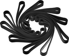 10 Pcs Large Heavy Duty Silicone Rubber Bands 8 Inch Thick Black Rubber Bands Bi