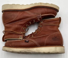 Thorogood 814-4200 Men's 6" Leather Moc Soft Toe Work Boots Brown Size 9 EE