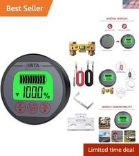 500A Backlit Battery Monitor with Shunt: Real-Time Voltage  Current Tracking