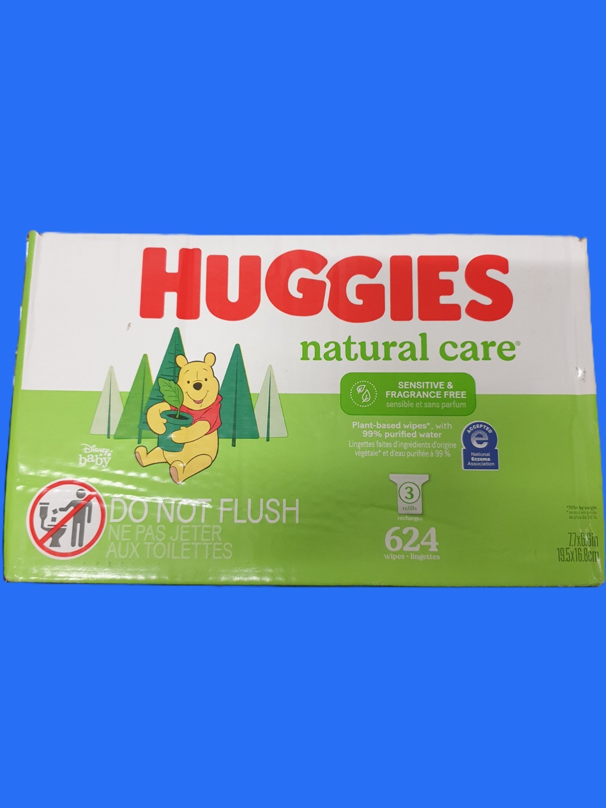Huggies Natural Care Sensitive Baby Wipes Refill Packs 624 (